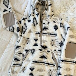 THE NORTH FACE Campshire 2.0 White California Geo Fleece Hoodie Women’s M